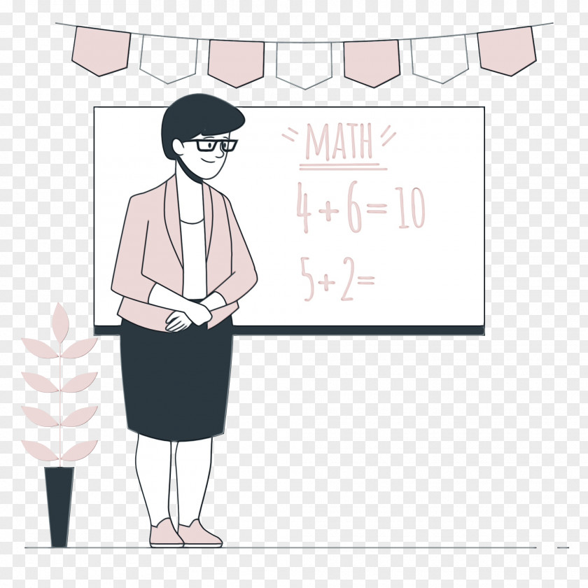 Cartoon Teaching Vector Mathematics PNG