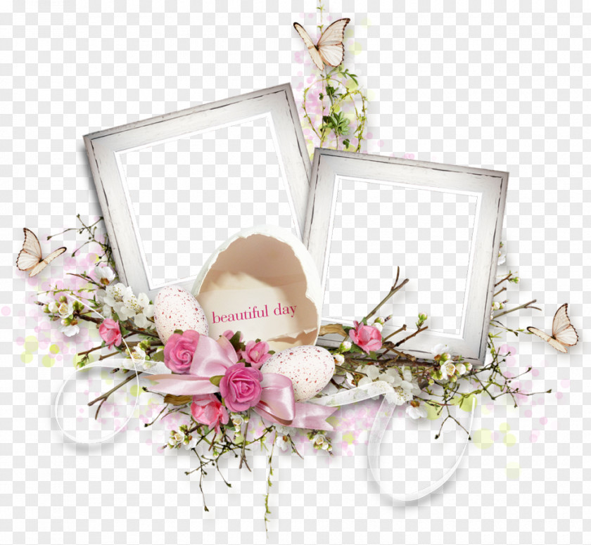 Easter Picture Frames Floral Design PNG