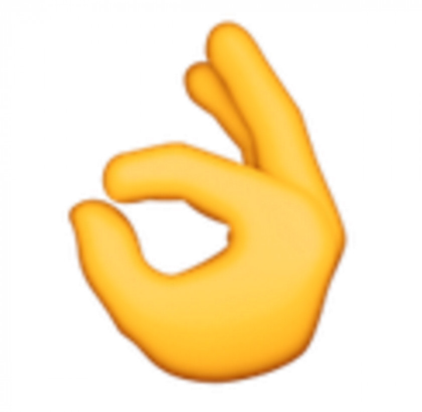 Emoji Hand OK Thumb Signal Gesture PNG