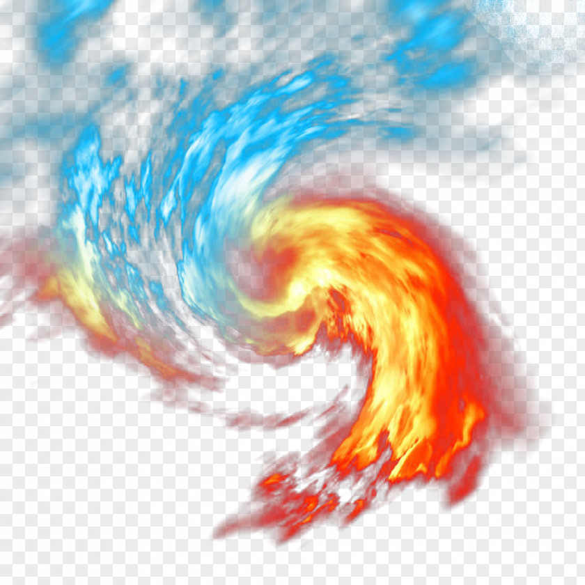 Ice And Fire Whirlpool Light Flame PNG
