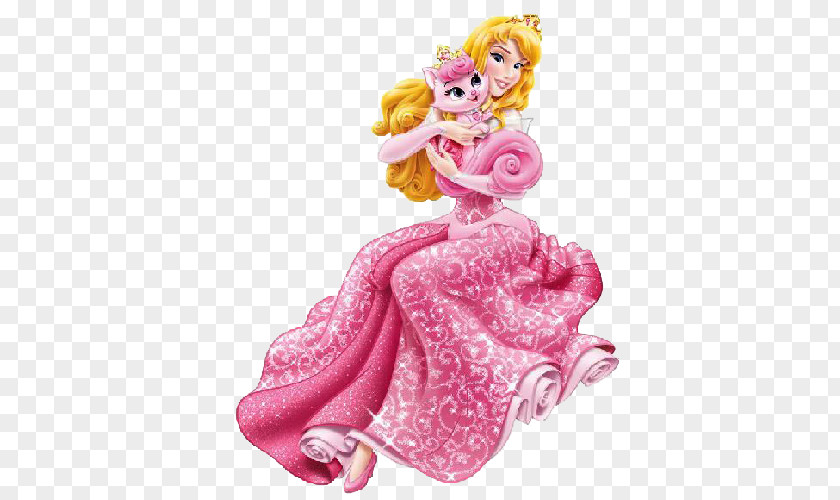 Disney Palace Princess Aurora Rapunzel Kitten Belle PNG