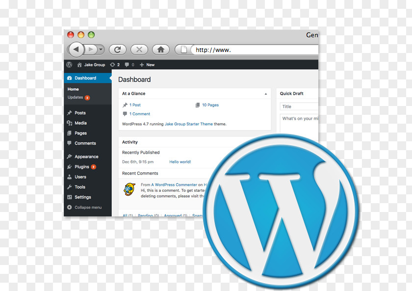 Corporate Identity Kit Website Development WordPress Responsive Web Design PNG