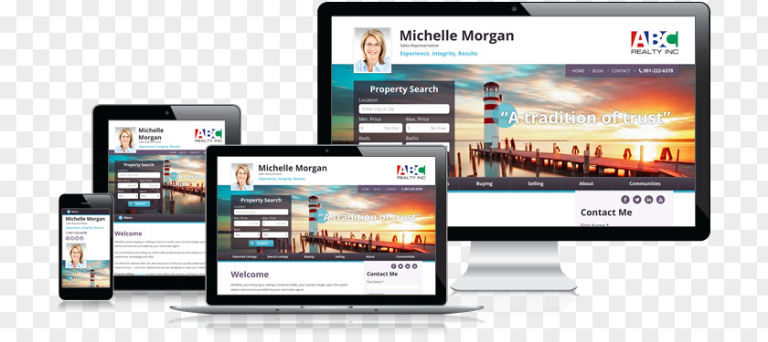 Estate Agent Business Web Design Smartphone PNG