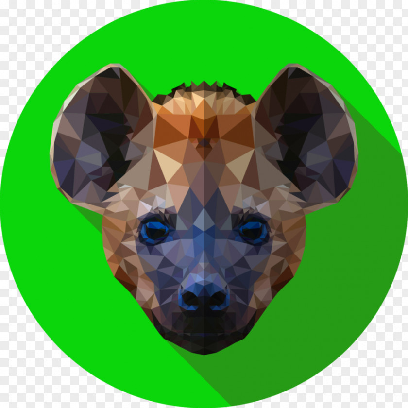 Low Poly Art Vexel Dog Hyena Portrait PNG