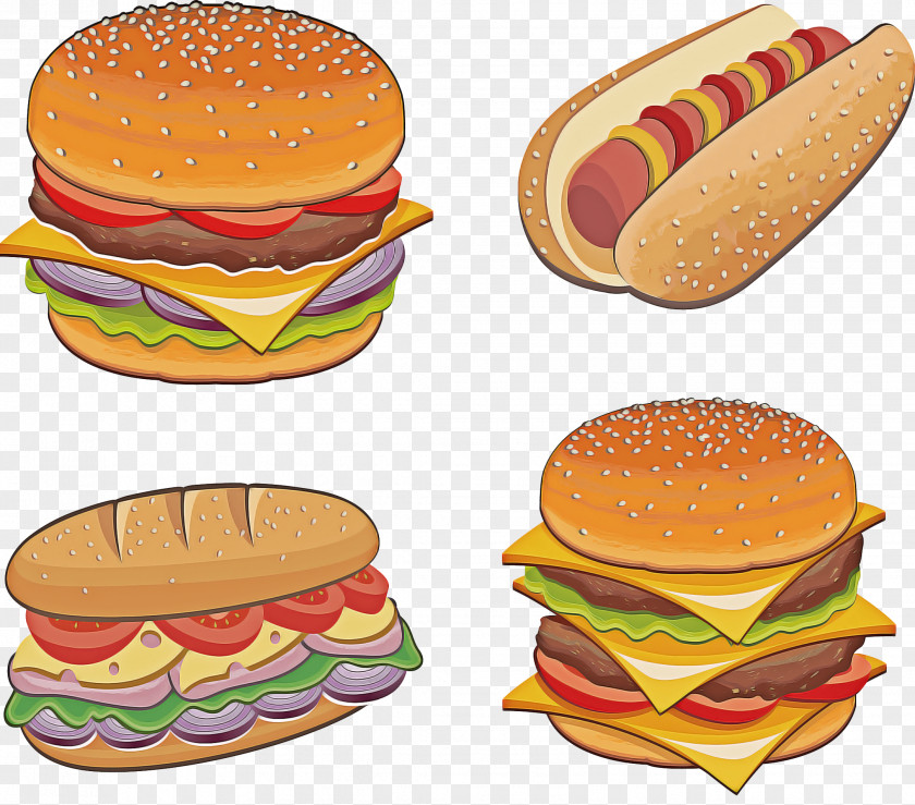 Breakfast Sandwich Cuisine Junk Food Cartoon PNG