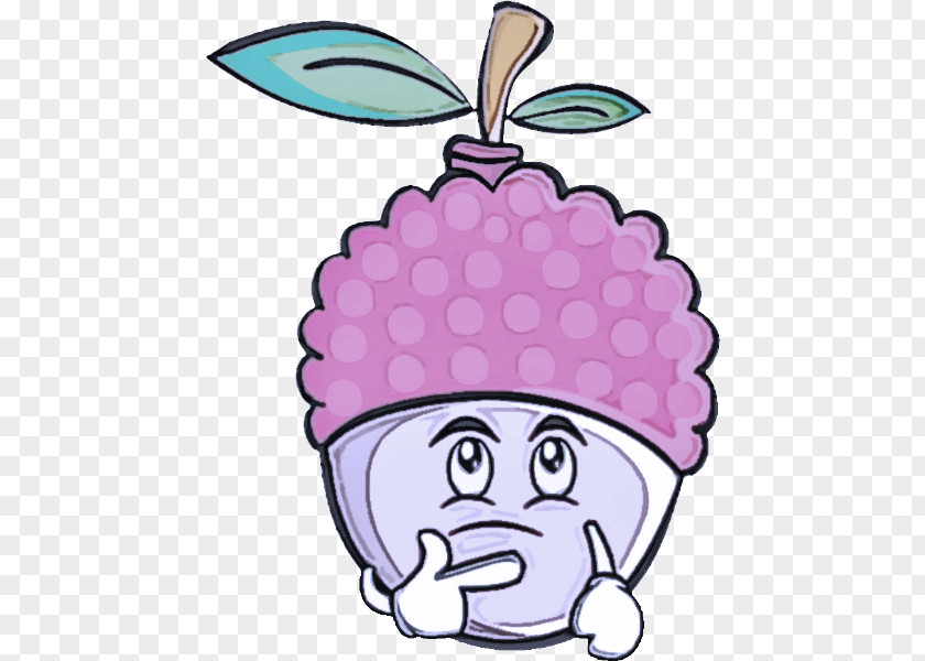 Cartoon Line Purple Headgear Fruit PNG
