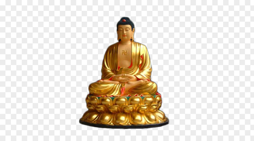 Great Day Gilded Buddha Statues Golden Longer Sukhu0101vatu012bvyu016bha Su016btra Buddhahood Buddharupa Amitu0101bha PNG