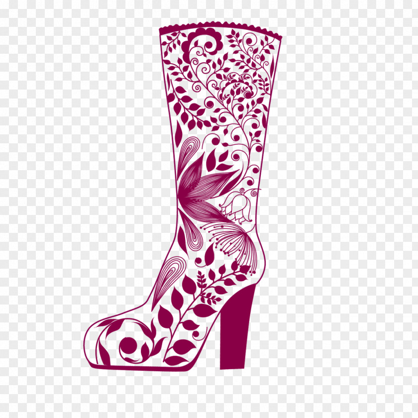 Hand-painted Heels Poster Winter Advertising PNG