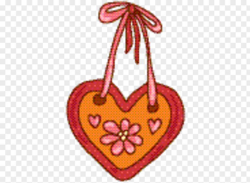 Ornament Orange Cartoon Heart PNG