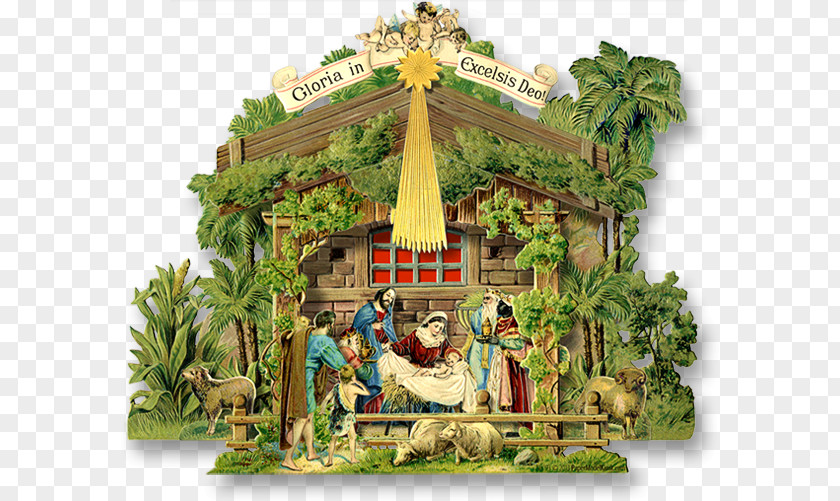 Christmas Nativity Scene Card Of Jesus Bokmärke PNG