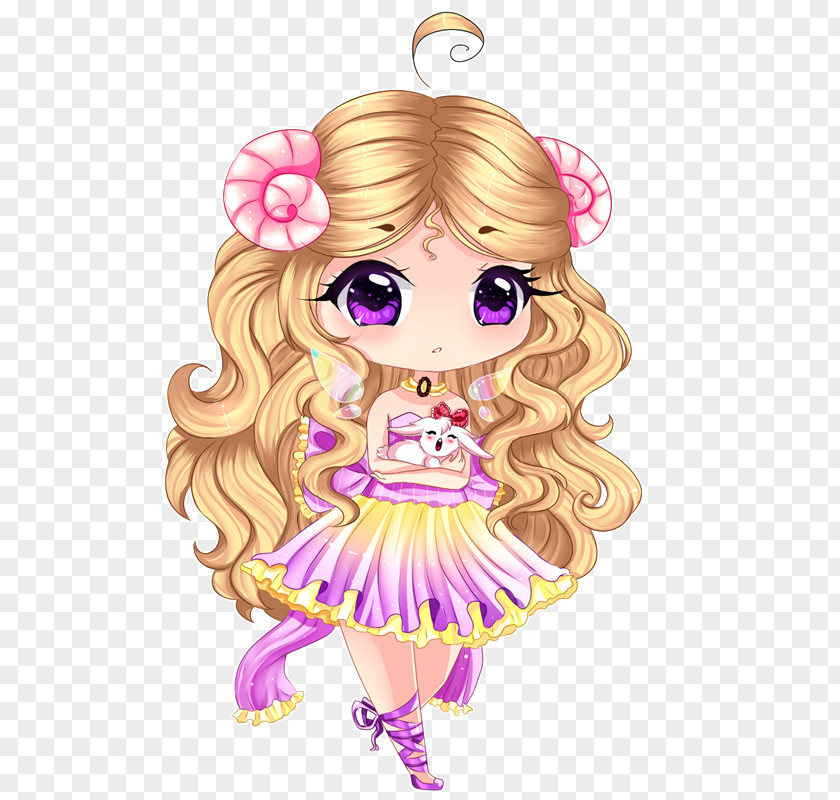 Fairy Brown Hair Cartoon Purple PNG