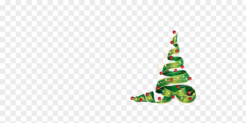 Green Ribbon Christmas Tree Ornament Pattern PNG