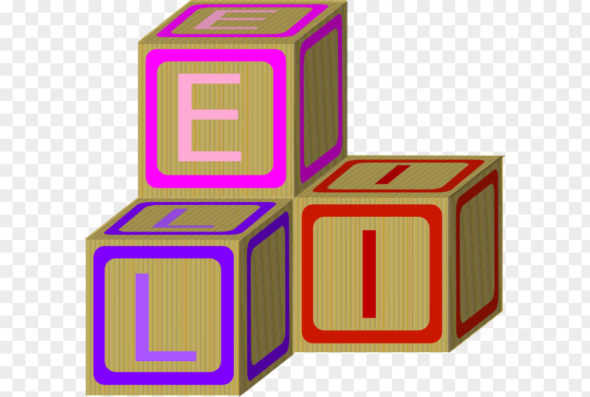 Three-dimensional Blocks Toy Block Letters Clip Art PNG
