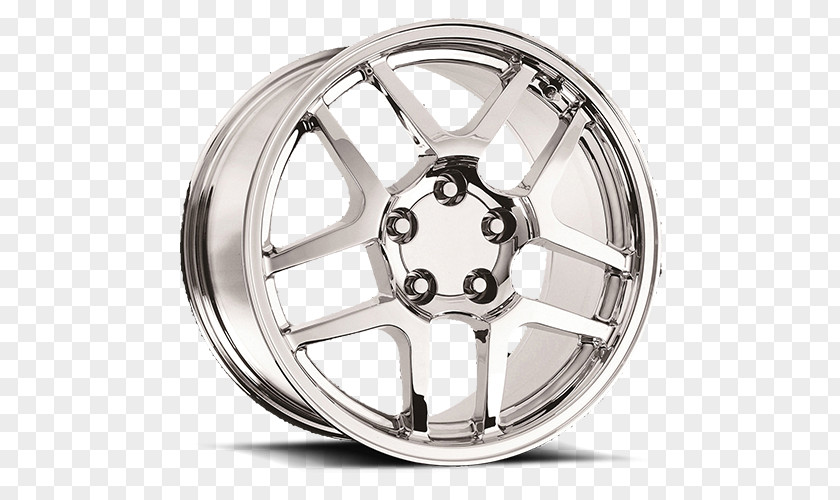 Chromium Plated Alloy Wheel Car Rim Custom Spoke PNG