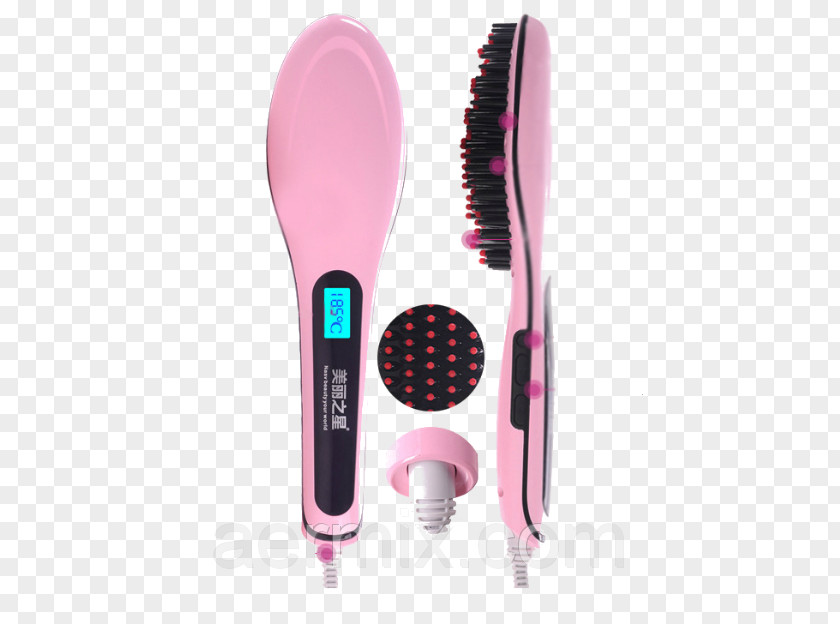 Hair Iron Comb Straightening Hairbrush PNG