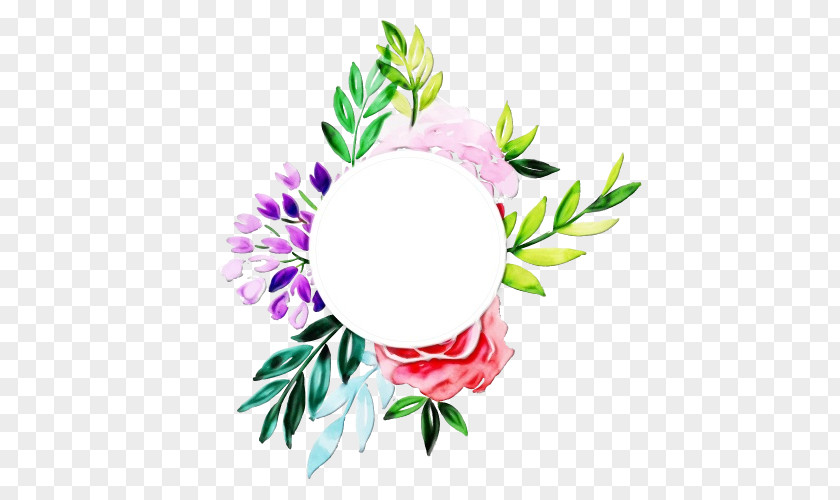 Logo Wildflower Watercolor Pink Flowers PNG