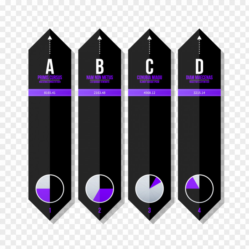 Vector Purple Banner PPT PNG