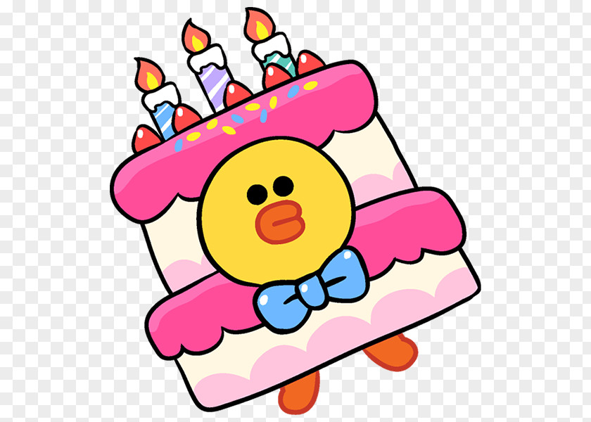 Birthday Cake Line Friends Sticker Clip Art PNG