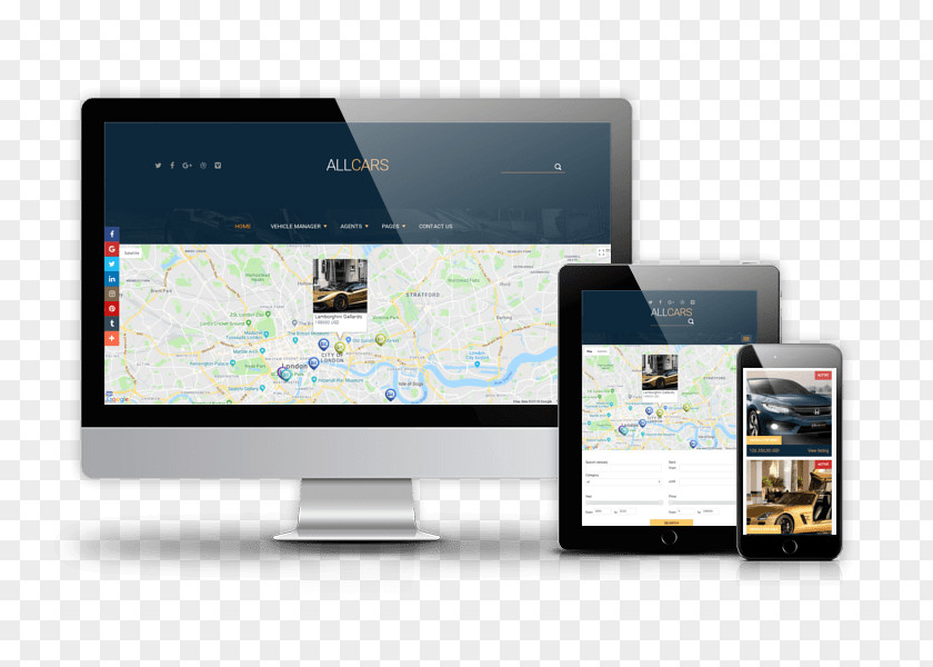 Car Responsive Web Design Template System Joomla PNG