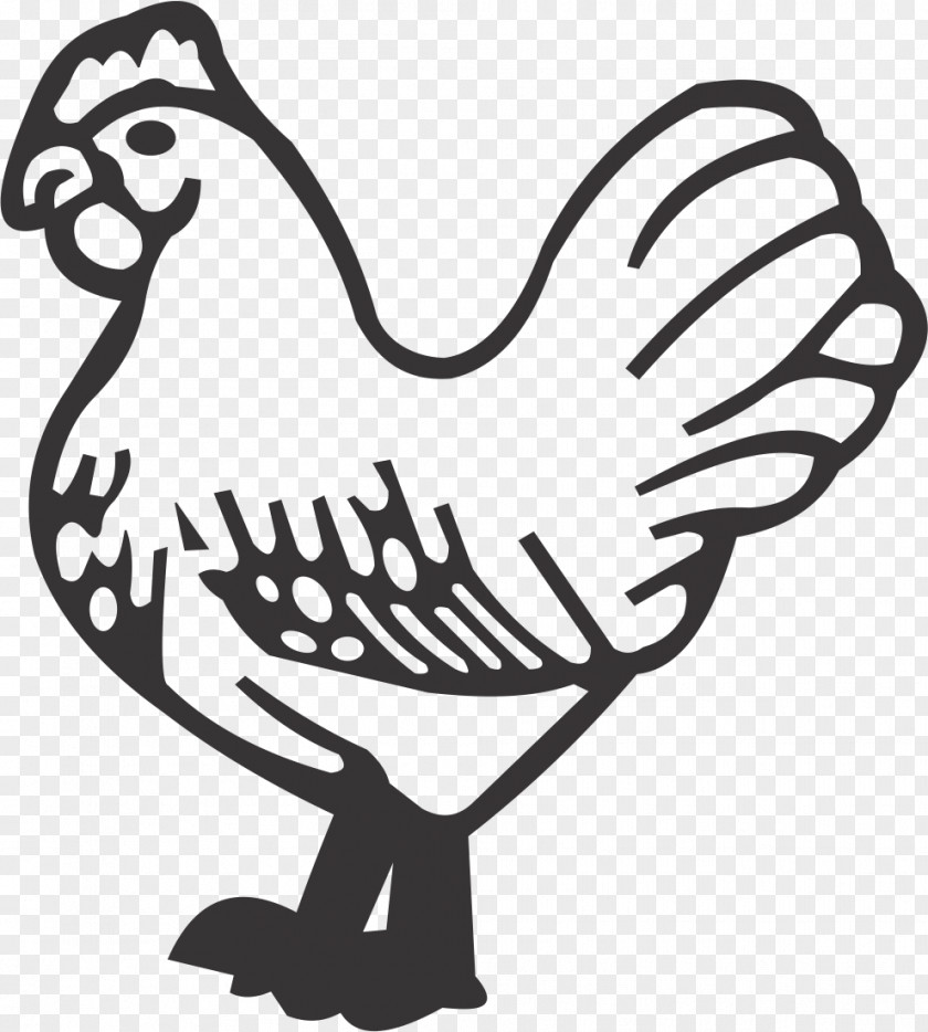 Chicken Rooster Line Art Clip PNG
