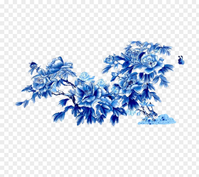 Chinese Motif Blue And White Pottery Clip Art Jingdezhen Image Porcelain PNG