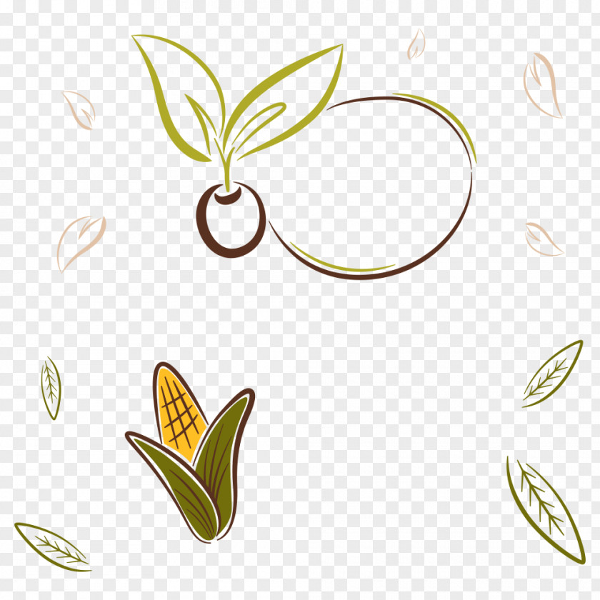 Corn Logo Agriculture Maize Illustration PNG