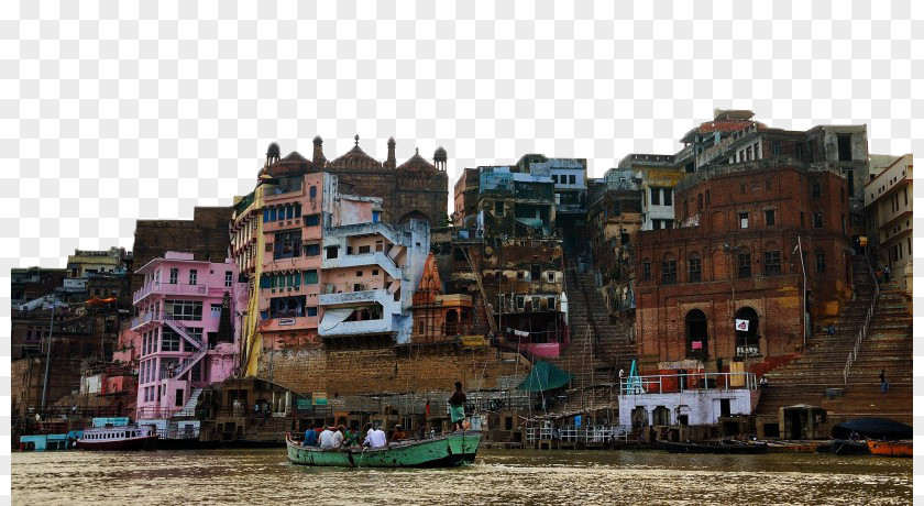 Indian Holy City Of Varanasi View Quadruple Lal Bahadur Shastri International Airport Ganges Tourism PNG