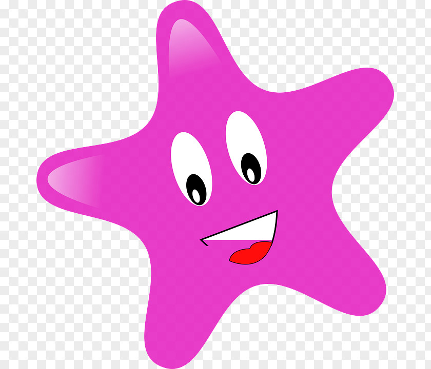 Material Property Star Pink Cartoon Purple Violet Starfish PNG