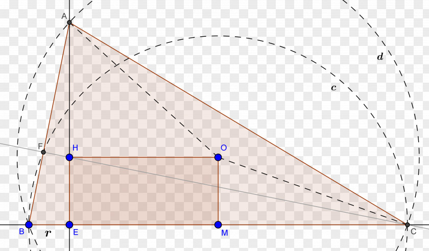 Midpoint Triangle Line Circle PNG