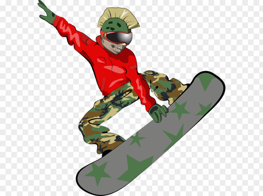 Skateboard Boy Snowboarding Illustration PNG