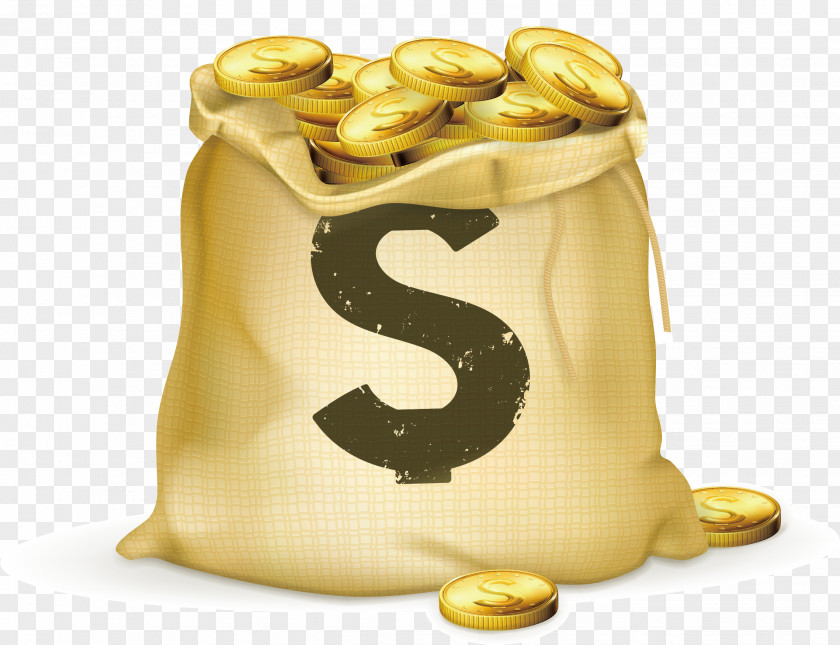 Money Bag Cartoon Gold Coin Stock Photography PNG