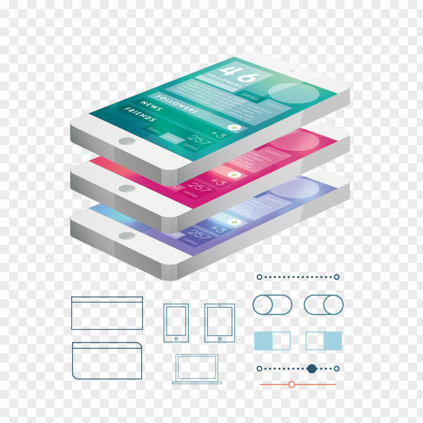 Vector Mobile Phone Decoration Chart Euclidean PNG