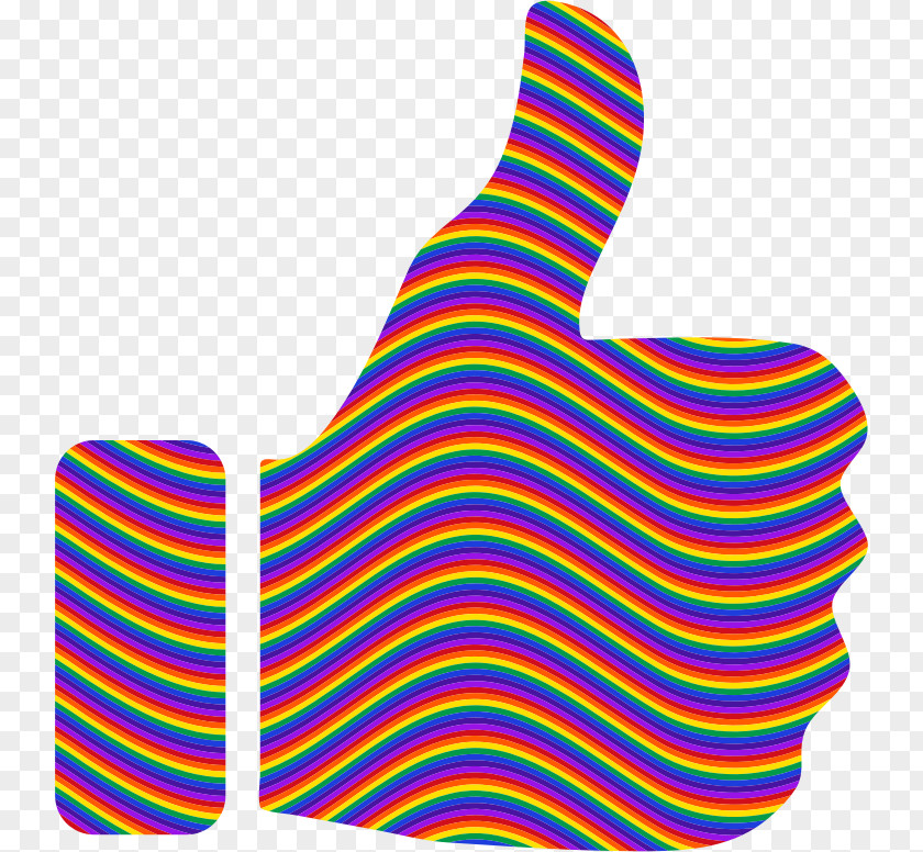 Colorful Waves Thumb Signal Clip Art PNG