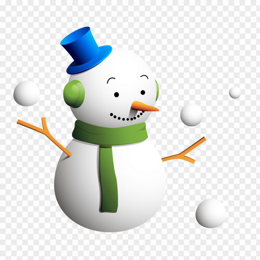 Cute Snowman Clip Art PNG