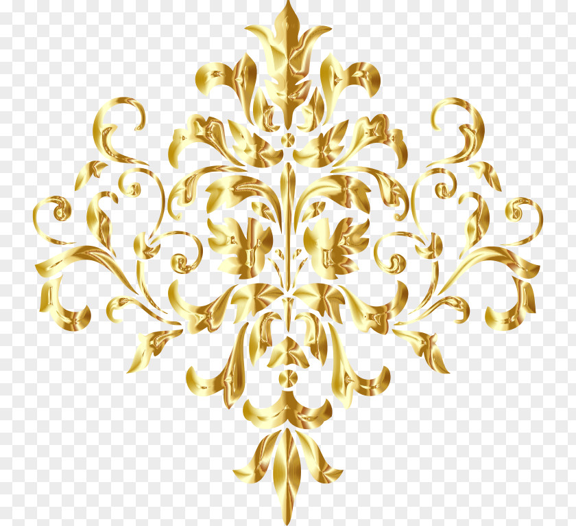 Damask Gold Clip Art PNG