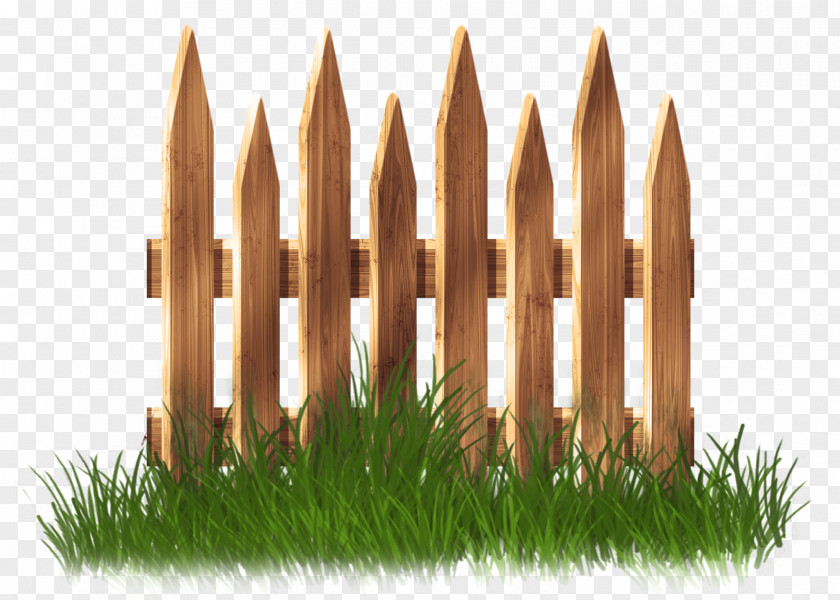 Transparent Wooden Garden Fence With Grass Clipart Lawn Clip Art PNG