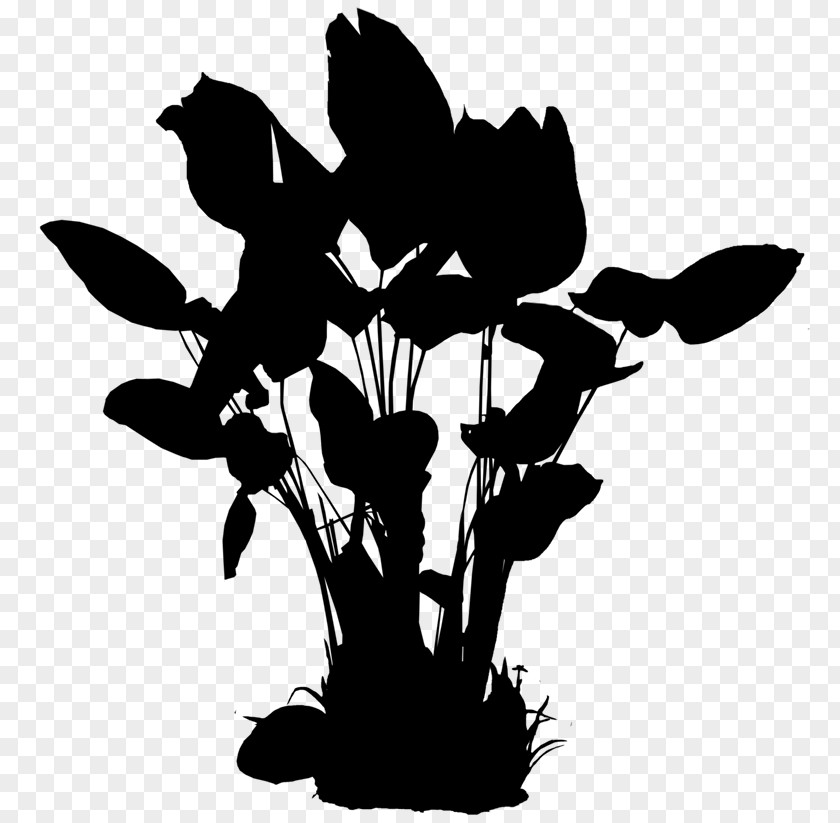 Flower Plant Stem Clip Art Leaf Silhouette PNG