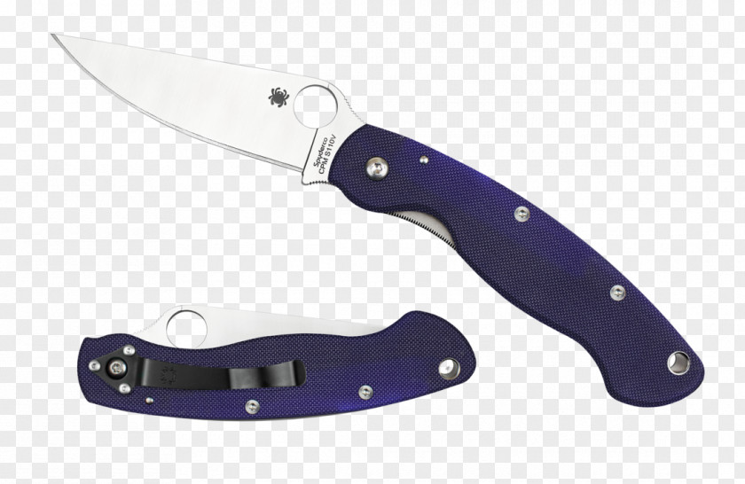 Knife Pocketknife Spyderco Clip Point Blade PNG