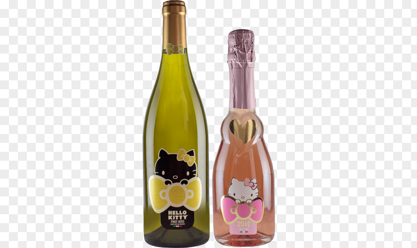 Champagne Sparkling Wine Rosé Hello Kitty PNG