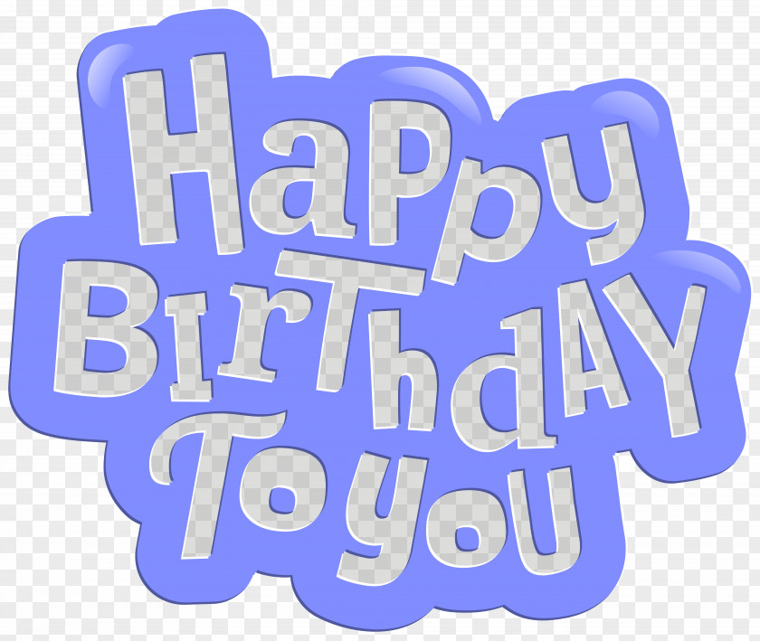 Happy Birthday To You Blue Clip Art Image Cake PNG