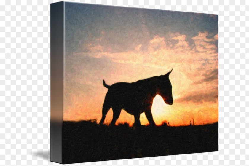 Painting Bull Terrier Canvas Print Art PNG