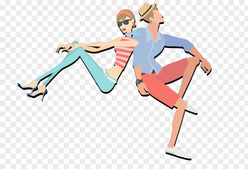 Balance Sitting Fitness Cartoon PNG