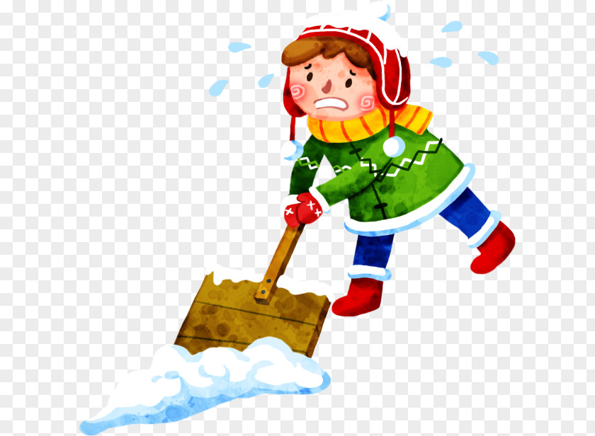 Snow Kids Shovel PNG