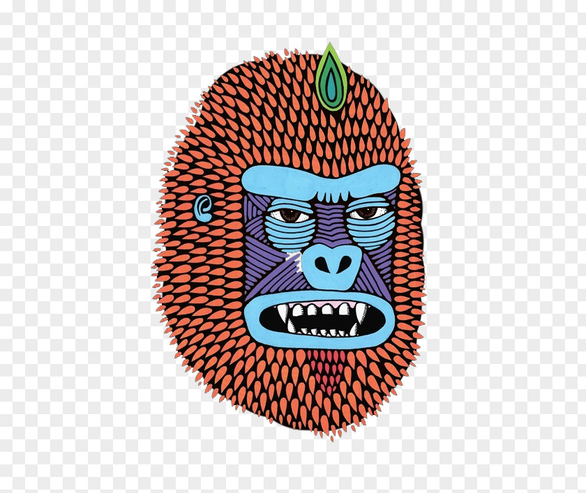 Cartoon Mouth Orangutan Head Artist Painting Drawing Illustration PNG