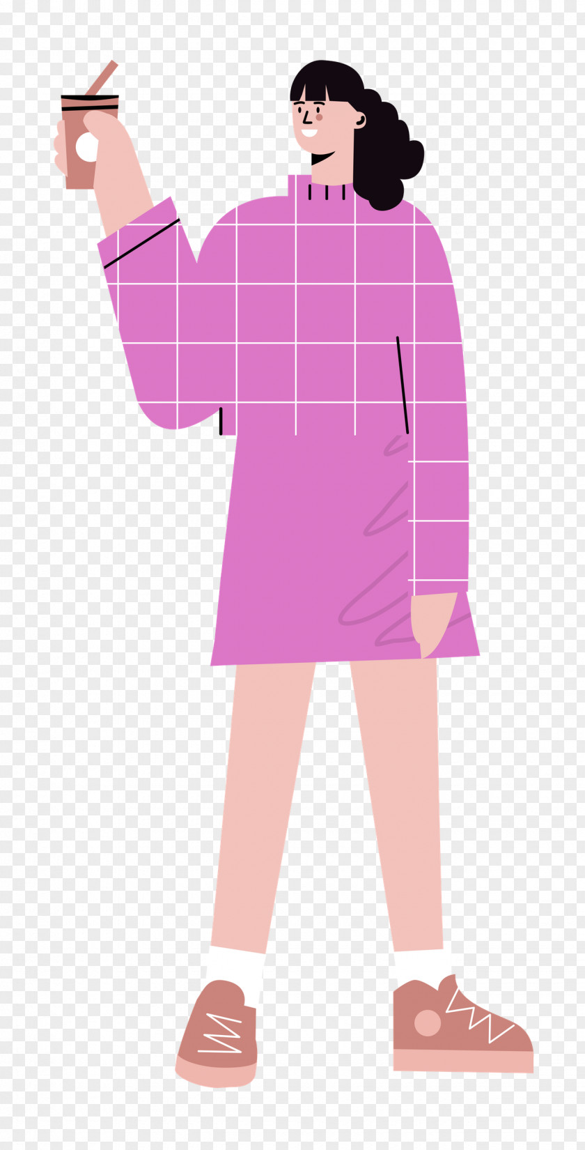 Standing Skirt Woman PNG