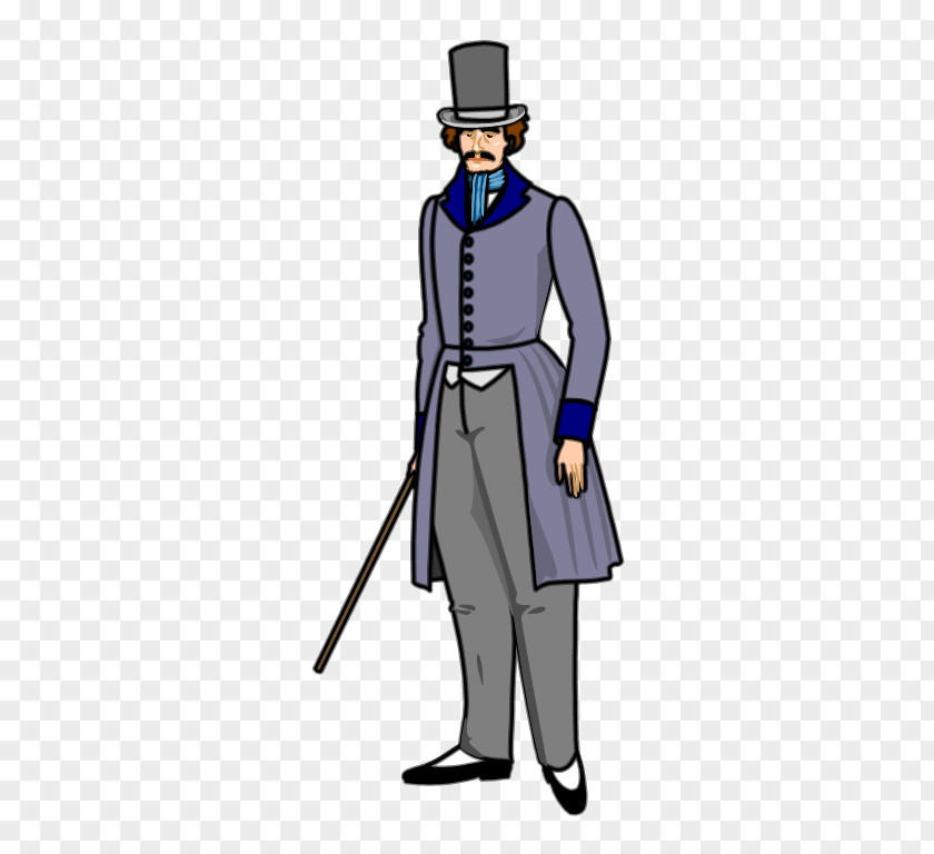 Victorian Men Headgear Costume Design Clip Art Uniform PNG