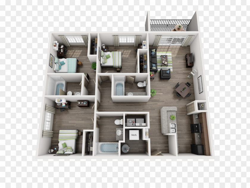 House Floor Plan Apartment Renting Room PNG
