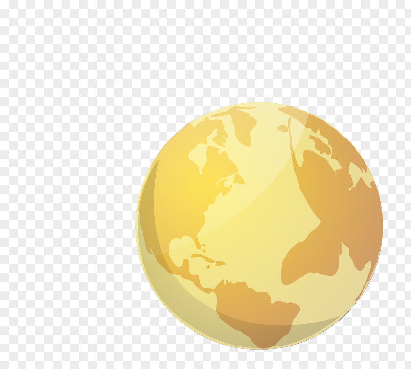 Planet Earth Science And Technology Yellow Icon PNG
