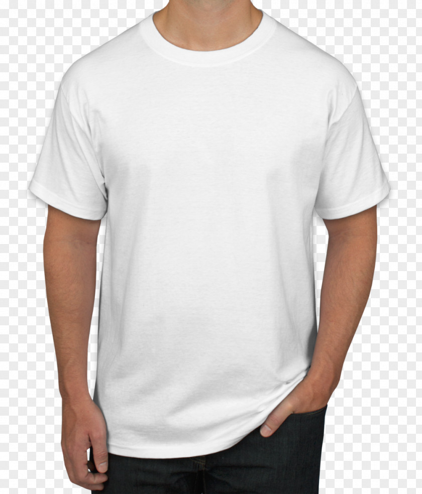 Shirt T-shirt Hanes Crew Neck White Sleeve PNG