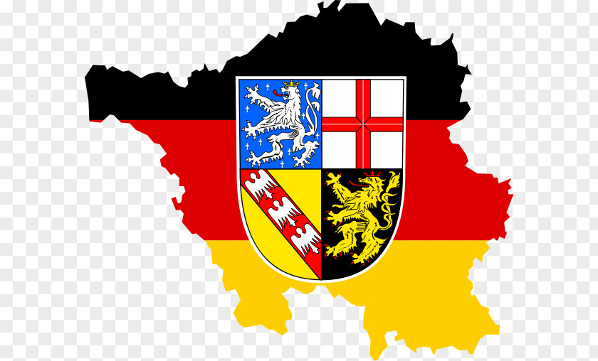 World Map Flag Of Saarland States Germany PNG